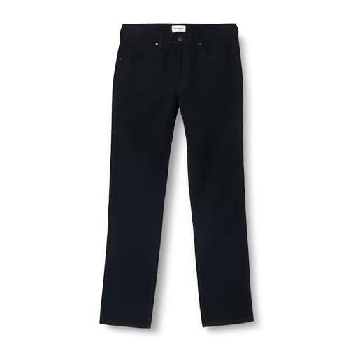 Wrangler greensboro jeans, nero white logo, 32w / 34l uomo