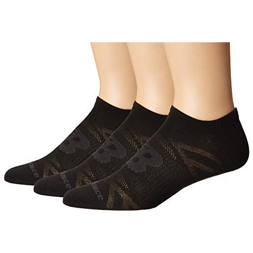 New Balance flat knit no show socks, nero, m (37-42 ue) unisex-adulto