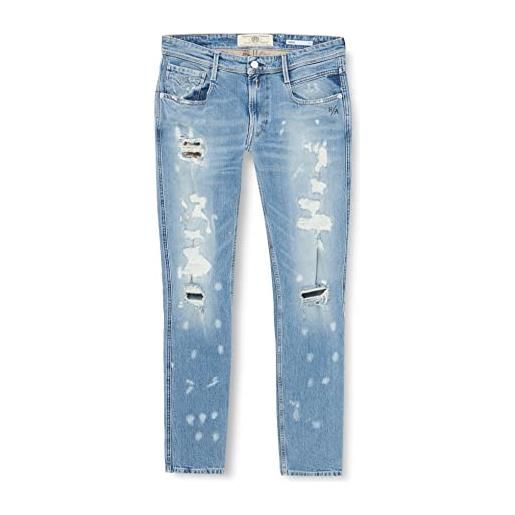 Replay anbass jeans, 10 blu chiaro, 36w / 32l uomo