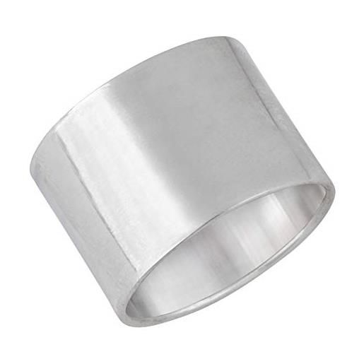Silverly anello argento. 925 lucido a fascia spesso liscio semplice