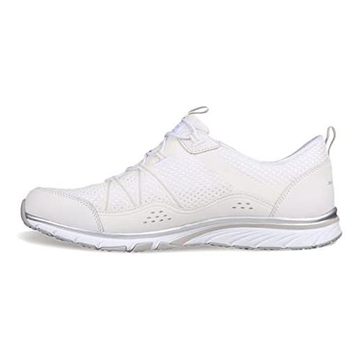 Skechers sneaker sportive gratis donna bianco argento 6 m, bianco, 36 eu