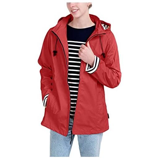 Breizh Ocean - cerato impermeabile donna, erquy, fit fit con interni a righe - donna - dalla xs alla 4xl