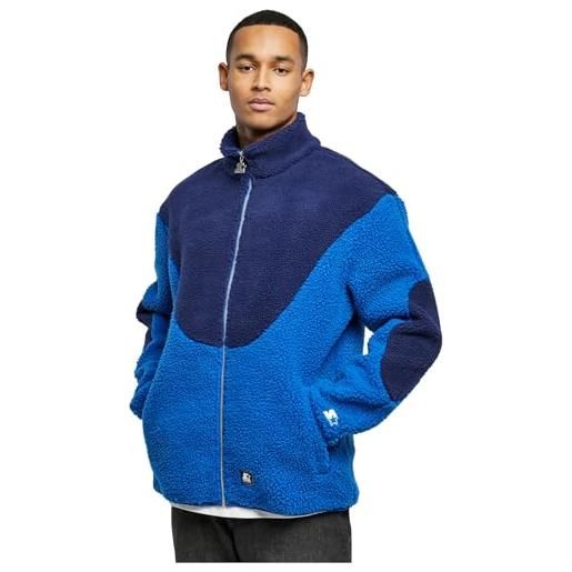 Starter black label starter sherpa fleece jacket giacca, cobaltblue/darkblue, m uomo