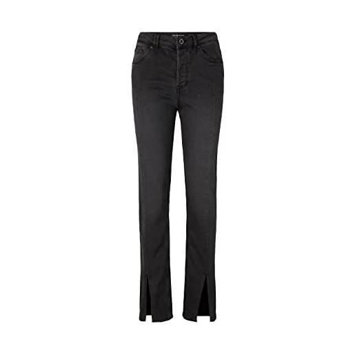 TOM TAILOR Denim le signore emma jeans con spacco 1034173, 10250 - used dark stone black denim, 30