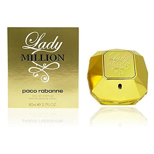 Paco Rabanne lady million eau de parfum, donna, 80 ml