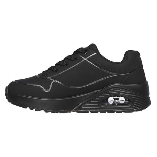 Skechers uno stand on air, sneaker, nero black synthetic trim, 39 eu