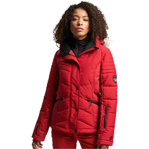 Superdry snow luxe puffer jacket rosso s donna