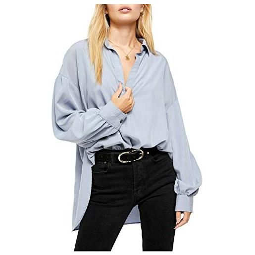 Free People love until tomorrow pullover shirt sky blue (x-small, sky blue)