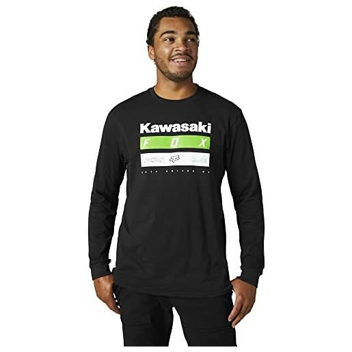 Fox Racing langärmliges premium-t-shirt kawasaki stripes, schwarz, xl uomo