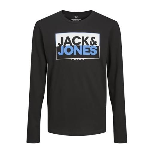 JACK & JONES jack&jones junior jcofilter tee ls bst jnr, maglia a maniche lunghe bambino, black, 