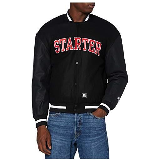 Starter black label team giacca college, nero, l uomo