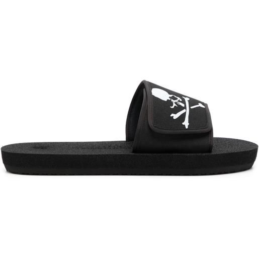 Mastermind World sandali slides con stampa x buntaro - nero