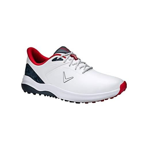 Callaway golf lazer - scarpe da golf da uomo, bianco/blu navy/rosso, taglia 44, bianco navy red, 47 eu
