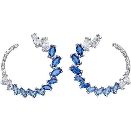 Comete orecchini gioielli Comete in argento con zirconi blu degradè ora 202