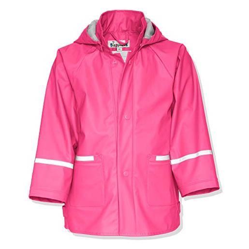 Playshoes giacca da pioggia, abbigliamento antipioggia antivento e impermeabile unisex - bambini e ragazzi, rosa, 92