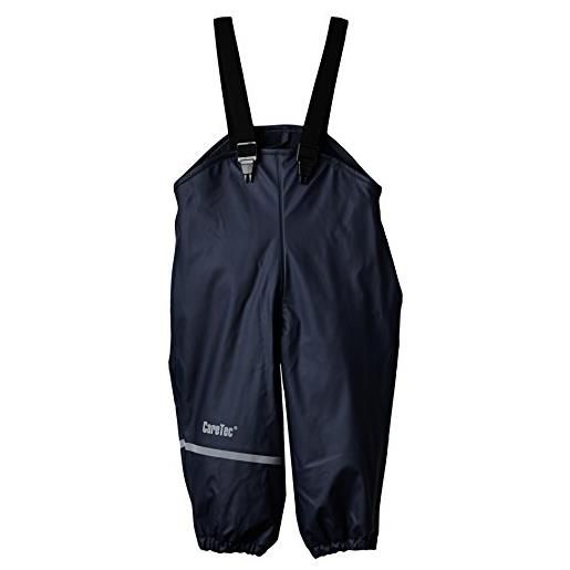 CareTec rain overall - pu w. Fleece, pantaloni impermeabili unisex - bambini e ragazzi, blu dark navy (778), 4 anni