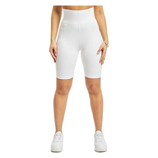 Urban Classics radler-hose ladies high waist cycle shorts, pantaloncini da yoga donna, bianca, l