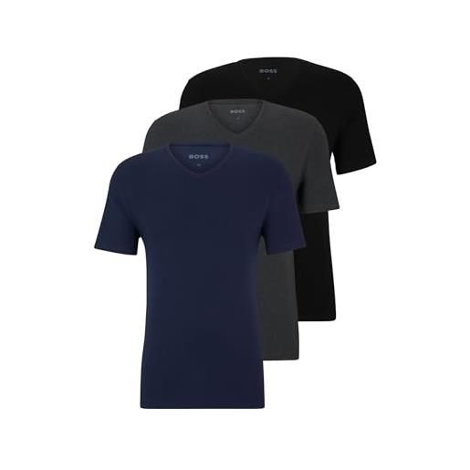 HUGO BOSS boss t-shirt 3p classic, open blue497, m uomo