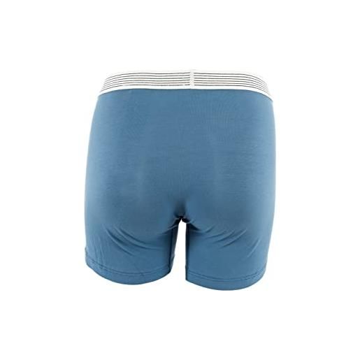 Levi's sportswear organic cotton men's label boxer briefs 2 pack slip, blue combo, xl uomini