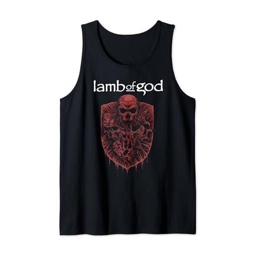 Lamb of God Official lamb of god - catacomb skull red canotta