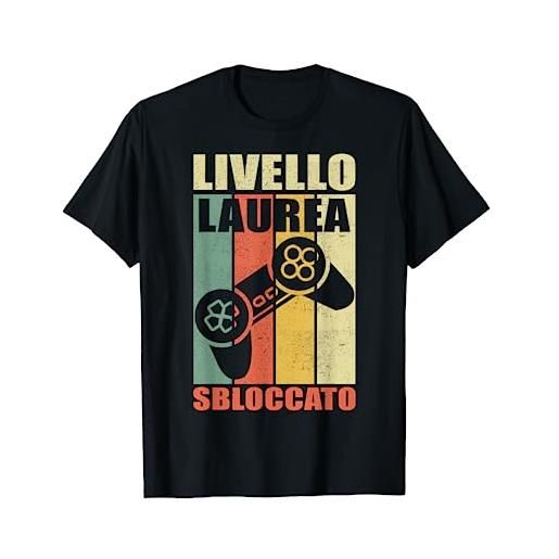 Livello laurea sbloccato - Regali per i  livello laurea sbloccato - vintage gamer maglietta