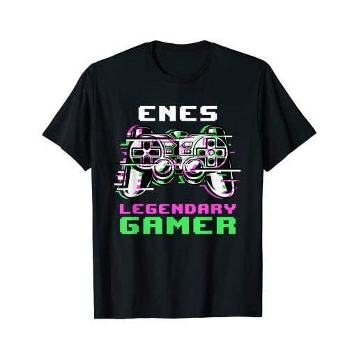 Personalized Gaming Gift Idea And Gamer  enes - legendary - personalizzato maglietta