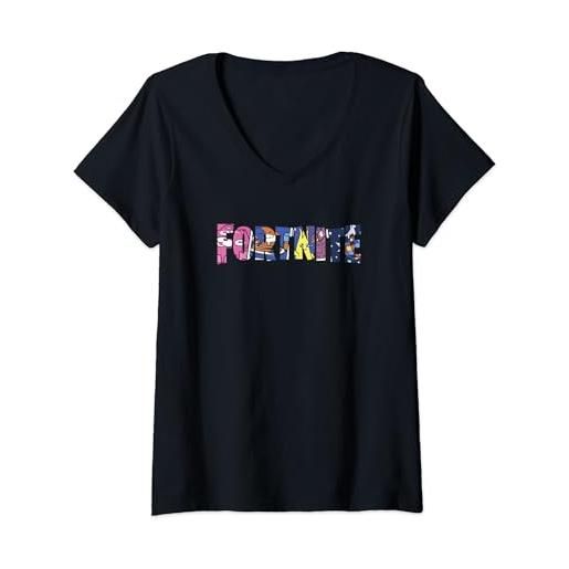 Fortnite spring character fill maglietta con collo a v