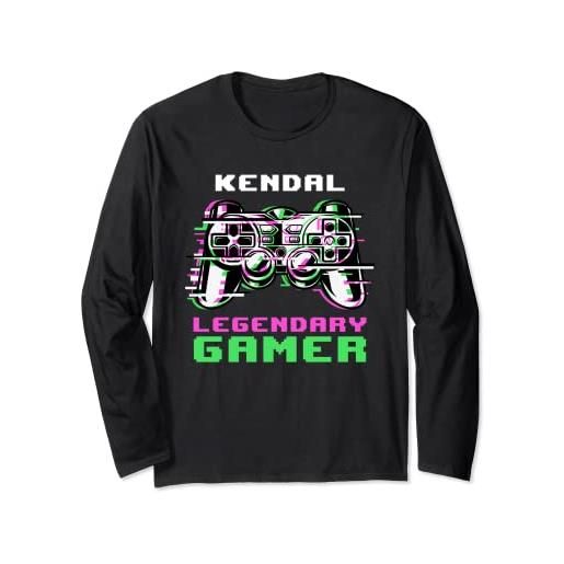 Personalized Gaming Gift Idea And Gamer  kendal - legendary - personalizzato maglia a manica