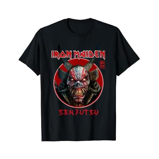 Iron Maiden - senjutsu eddie face circle maglietta