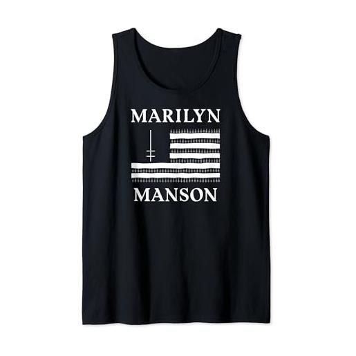 Marilyn Manson Official marilyn manson - flag and logo canotta