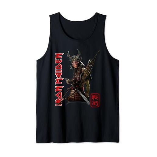 Iron Maiden - senjutsu samurai logo canotta