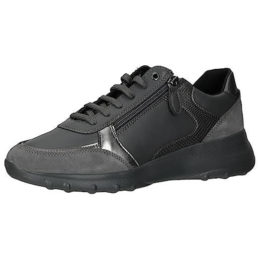 Geox d alleniee b, scarpe da ginnastica, grigio scuro, 39 eu