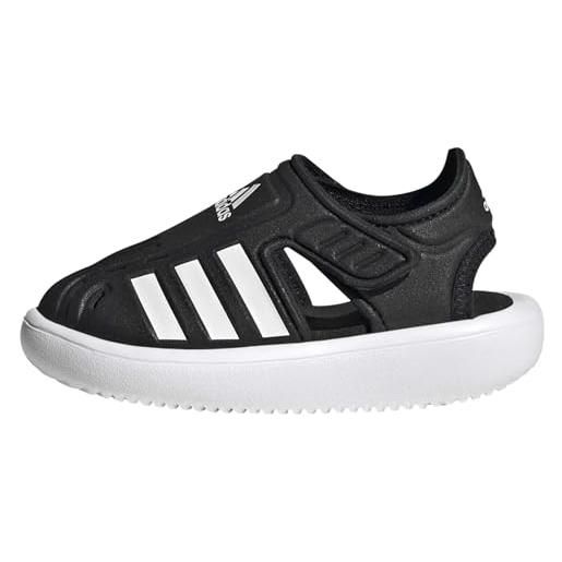 adidas water sandal i, scarpe da ginnastica basse unisex - bambini e ragazzi, nucleo nero/bianco/nucleo nero, 21 eu
