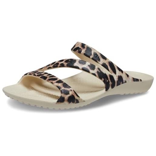 Crocs kadee ii sandal w, sandali donna, multicolore (winter white/multi), 39/40 eu