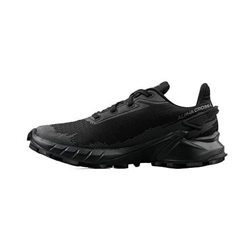 Salomon alphacross 4 gore-tex scarpe impermeabili da trail running da donna, grip potente, protezione dalle intemperie e dall'acqua, comfort a lunga durata, black, 41 1/3