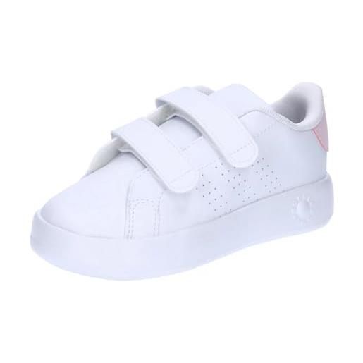 adidas advantage shoes kids, scarpe da ginnastica, ftwr white/ftwr white/clear pink, 27 eu