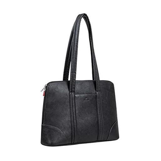 Rivacase orly black lady's laptop bag, borsa donna, nero, 16 zoll