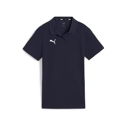 PUMA teamgoal casuals polo wmn, unisex-adulto, navy bianco, l
