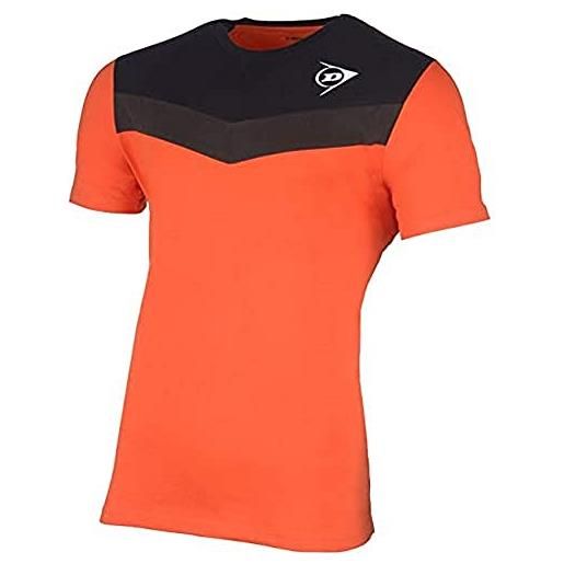Dunlop 72255-140, t-shirt unisex-child, bright orange/anthracite, 140