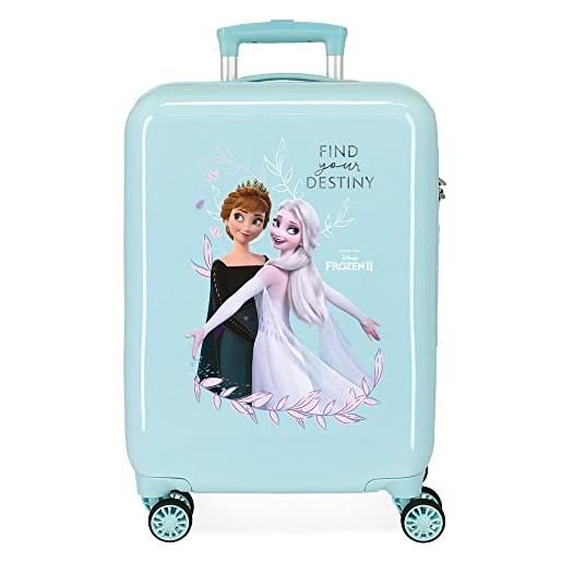Disney frozen memories valigia da cabina blu 38 x 55 x 20 cm rigida abs chiusura a combinazione laterale 34 l 2 kg 4 ruote doppie