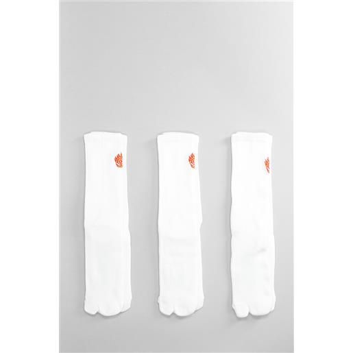 Maharishi calzini in cotone bianco