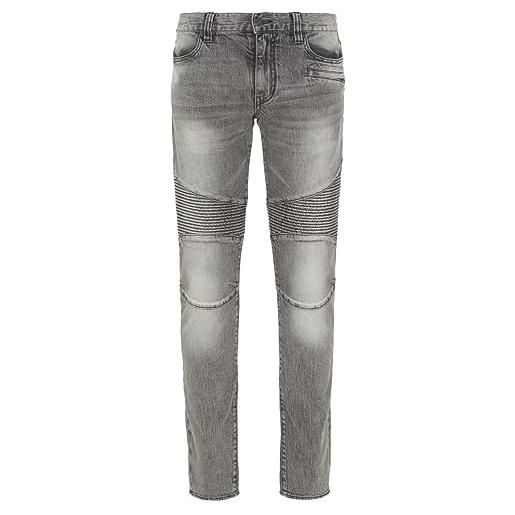 ARMANI EXCHANGE biker light grey comfort fabric jeans, grau, 31w uomo