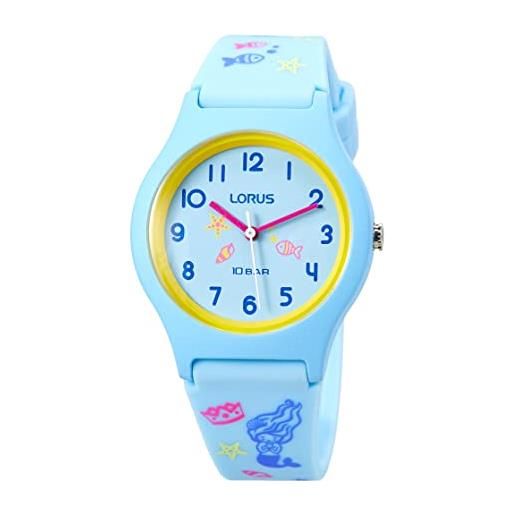 Seiko orologio analogico al quarzo unisex bambini con cinturino in silicone rrx51hx9