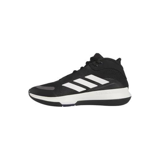 adidas bounce legends, scarpe da ginnastica unisex-adulto, core black/cloud white/charcoal, 48 eu