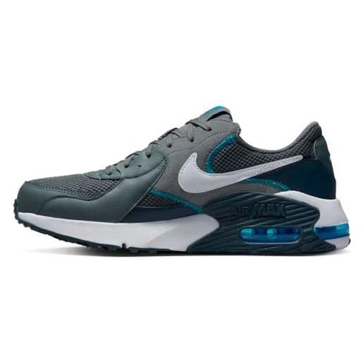 Nike air max excee, sneaker uomo, iron grey/white-photo blue-dark obsidian, 49.5 eu