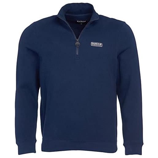 Barbour international essential half zip sweatshirt navy, blu, xl