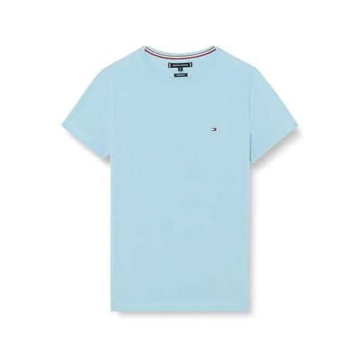 Tommy Hilfiger t-shirt maniche corte uomo scollo rotondo, blu (desert sky/faded indigo), xl