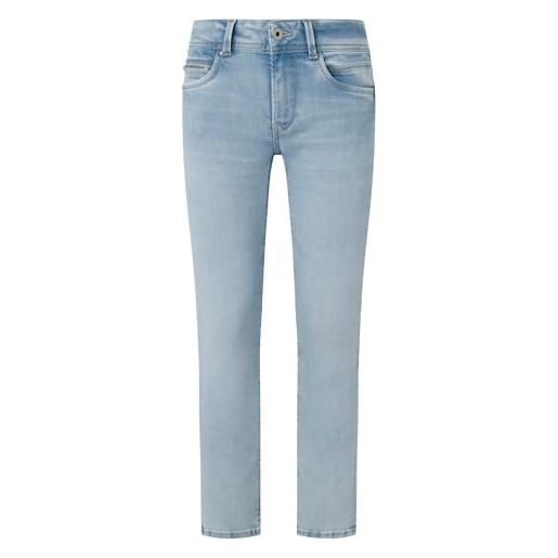 Pepe Jeans monobottone slim vita bassa pl204585, jeans donna, blu (denim-xw4), 32w / 32l