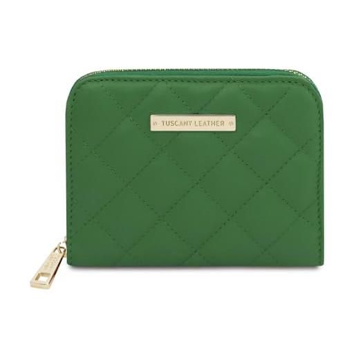 Tuscany Leather teti esclusivo portafogli in pelle morbida zip around verde