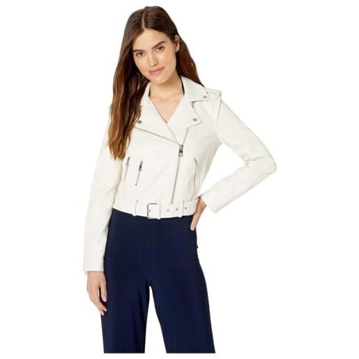 Levi's the belted faux leather moto jacket (regular & plus size) giacca in ecopelle, grigio, s donna
